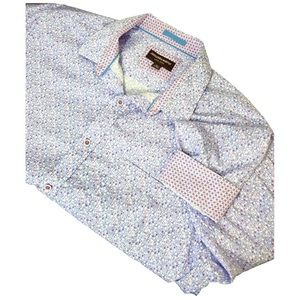 Johnston & Murphy men’s size XL multicolored long sleeve button down dress shirt